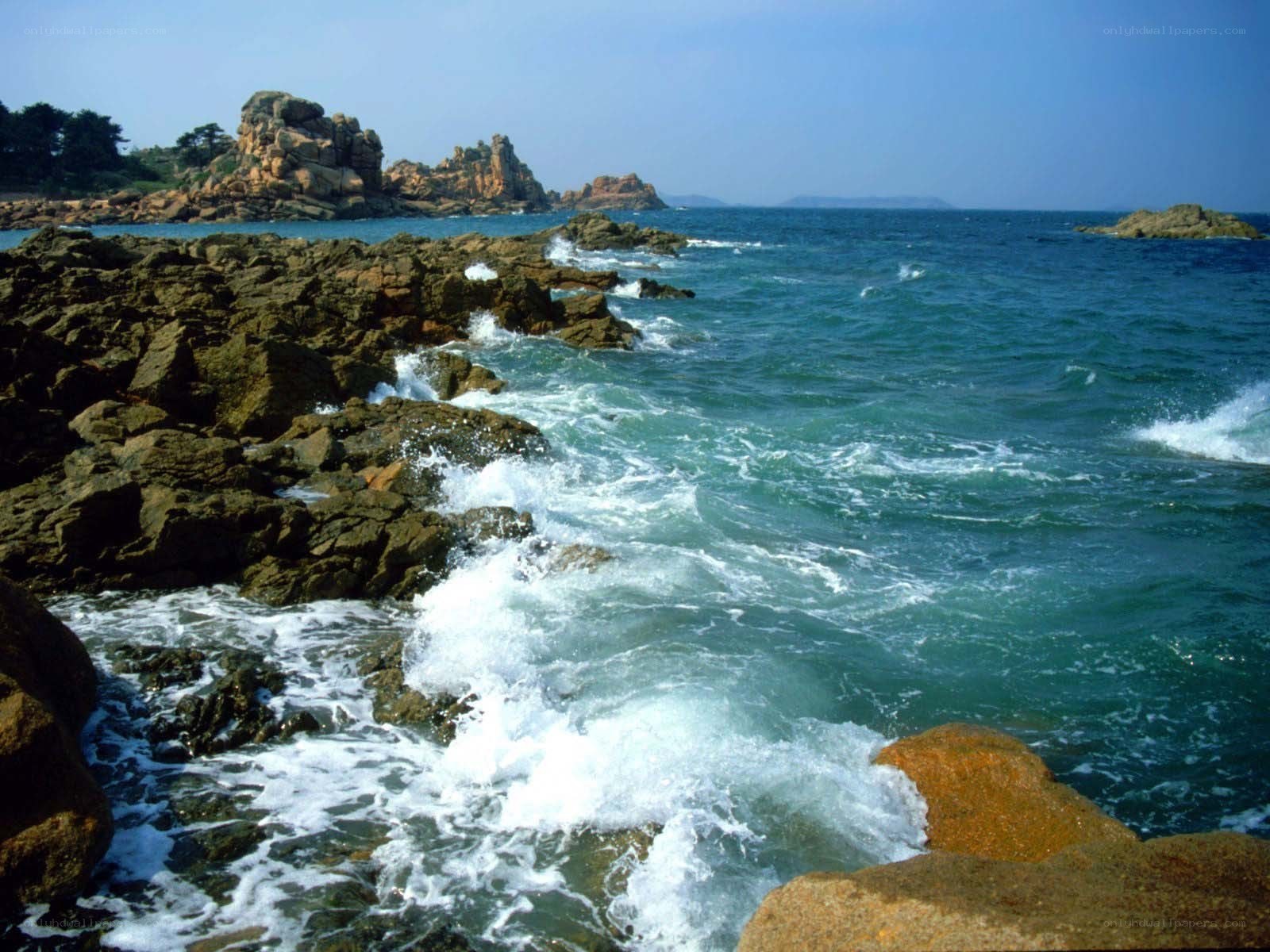 Rocks and waves at the coast