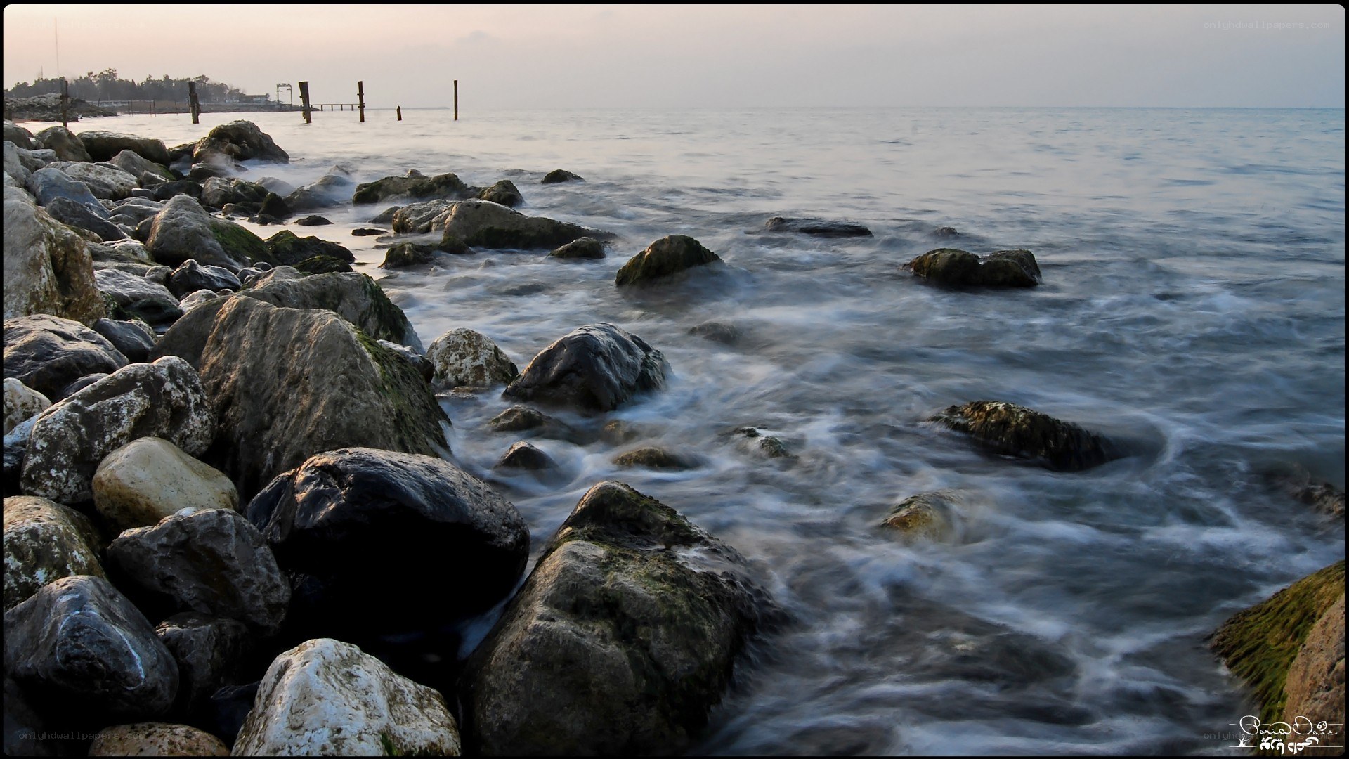 Rocks and waves at the shore