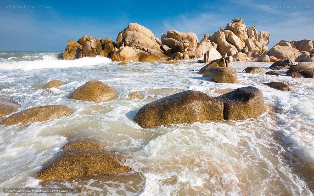 Rocks and waves at the shore