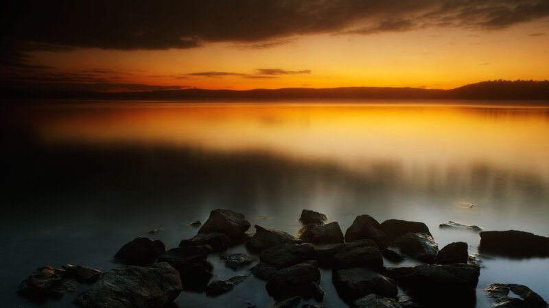 Rocks at Lake Shore — Orange, Serene