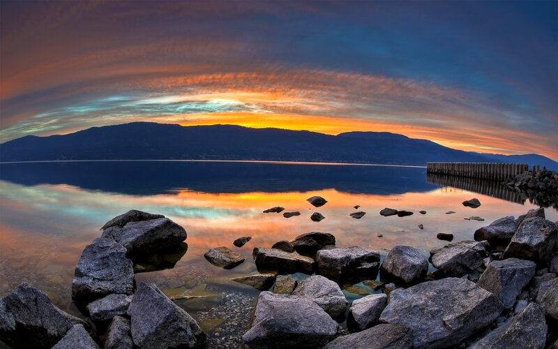 Rocks at Lake Shore — Orange