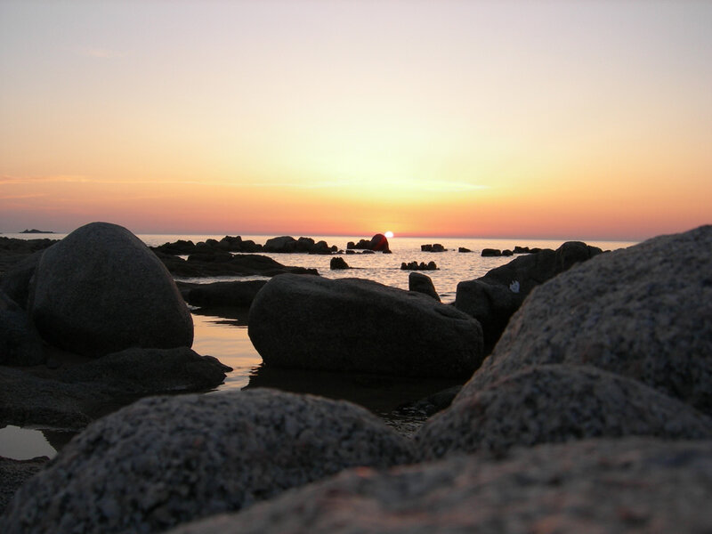 Rocks at Sunset — Orange