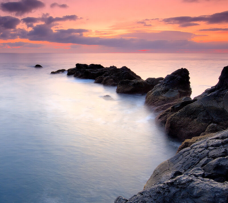 Rocks at Sunset — Pink