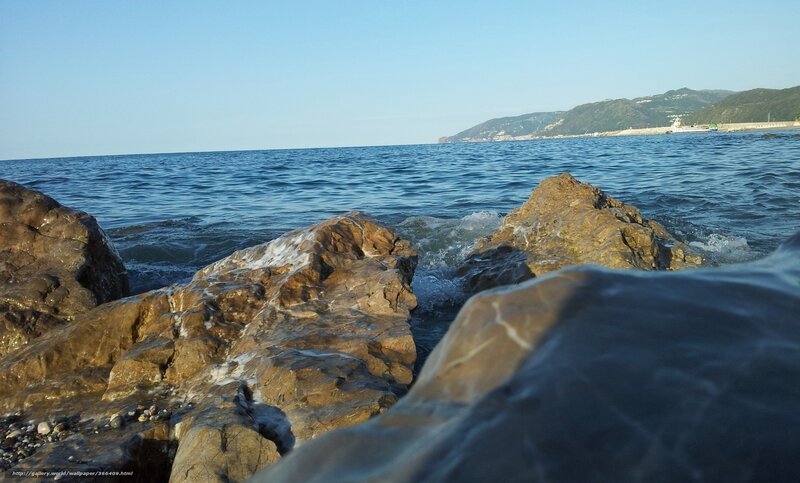 Rocks at the Seashore — Blue