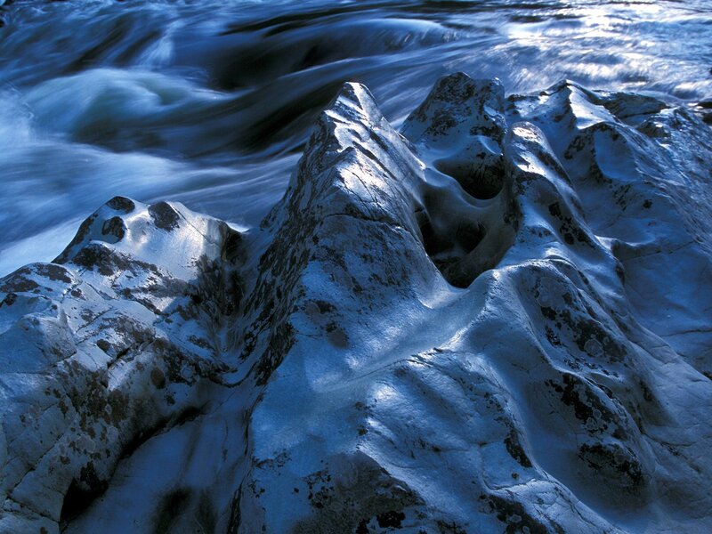 Rocks in a flowing river