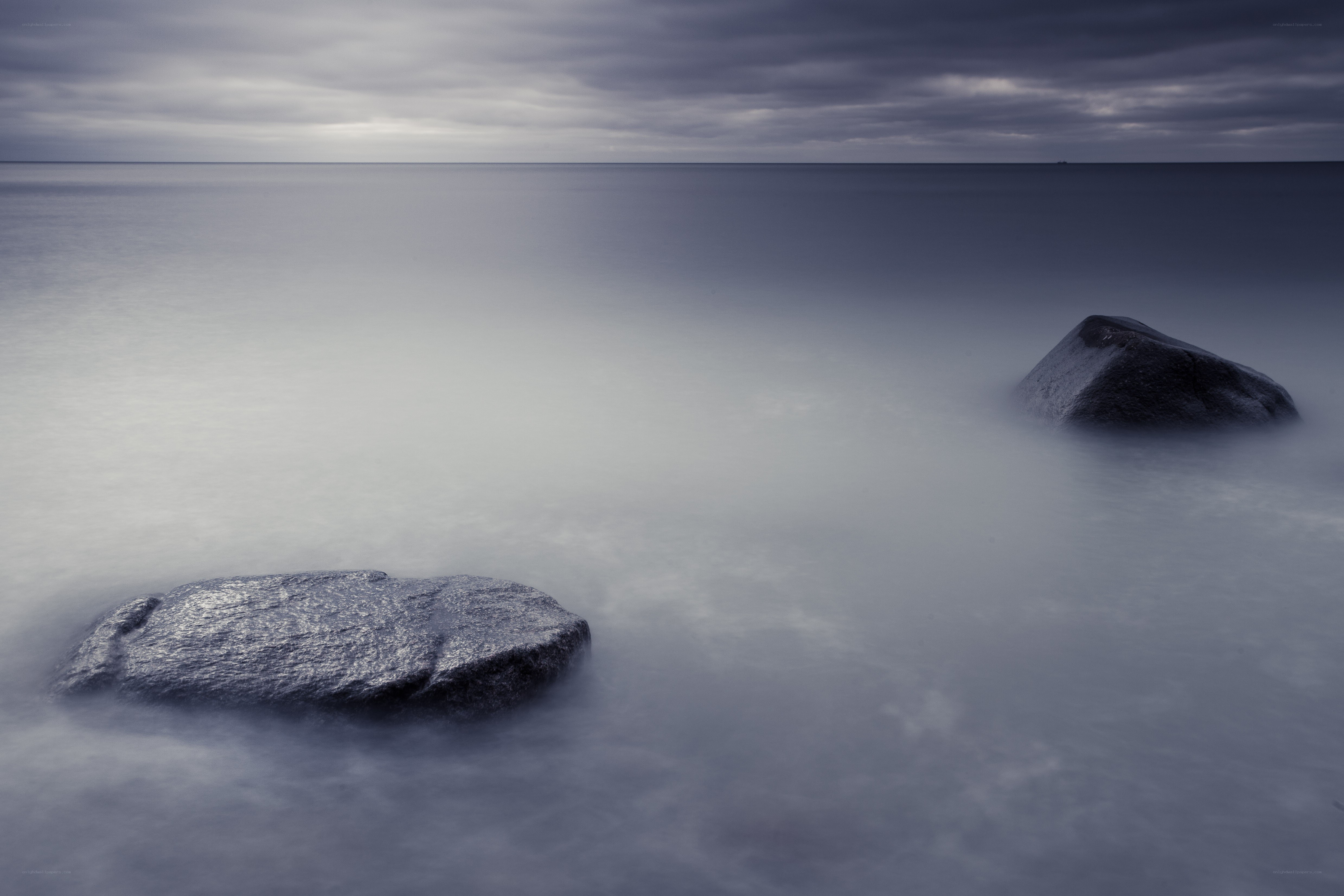 Rocks in calm sea