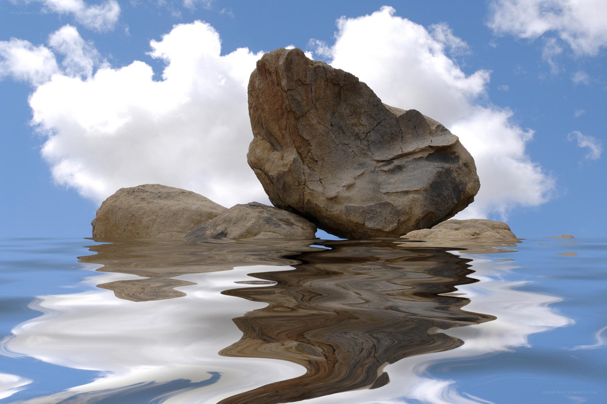 Rocks in calm water