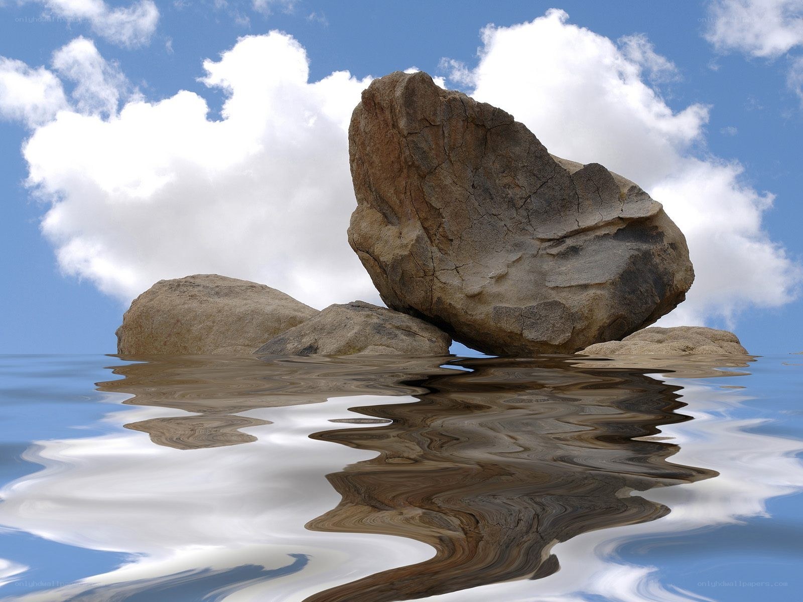 Rocks in calm water