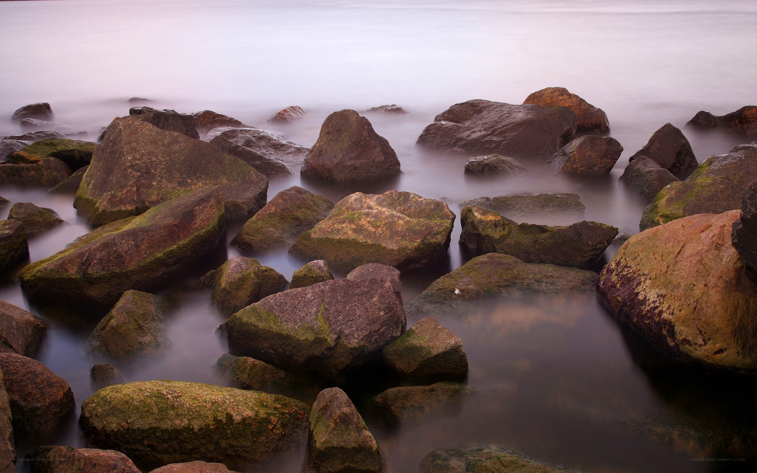 rocks in calm water