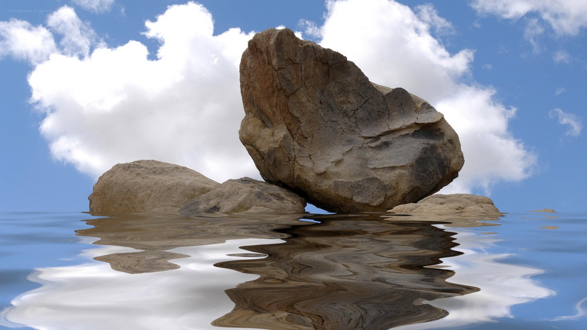 Rocks in calm water