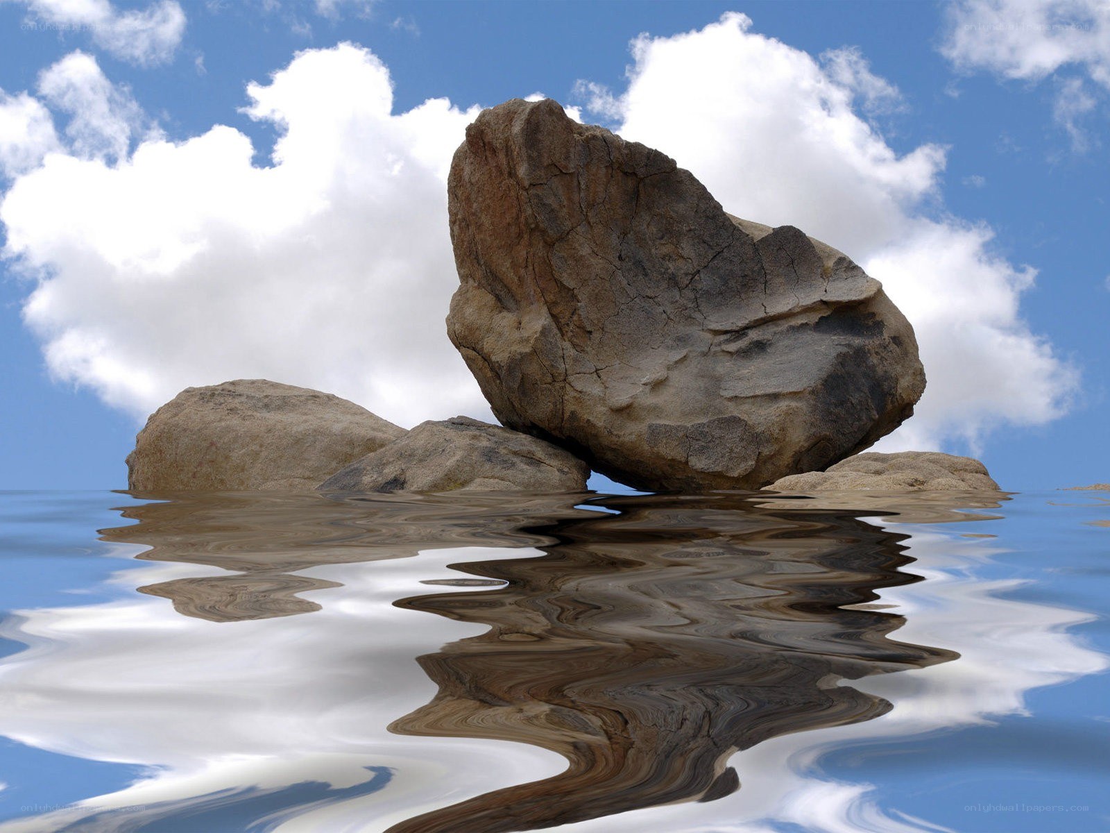 Rocks in calm water