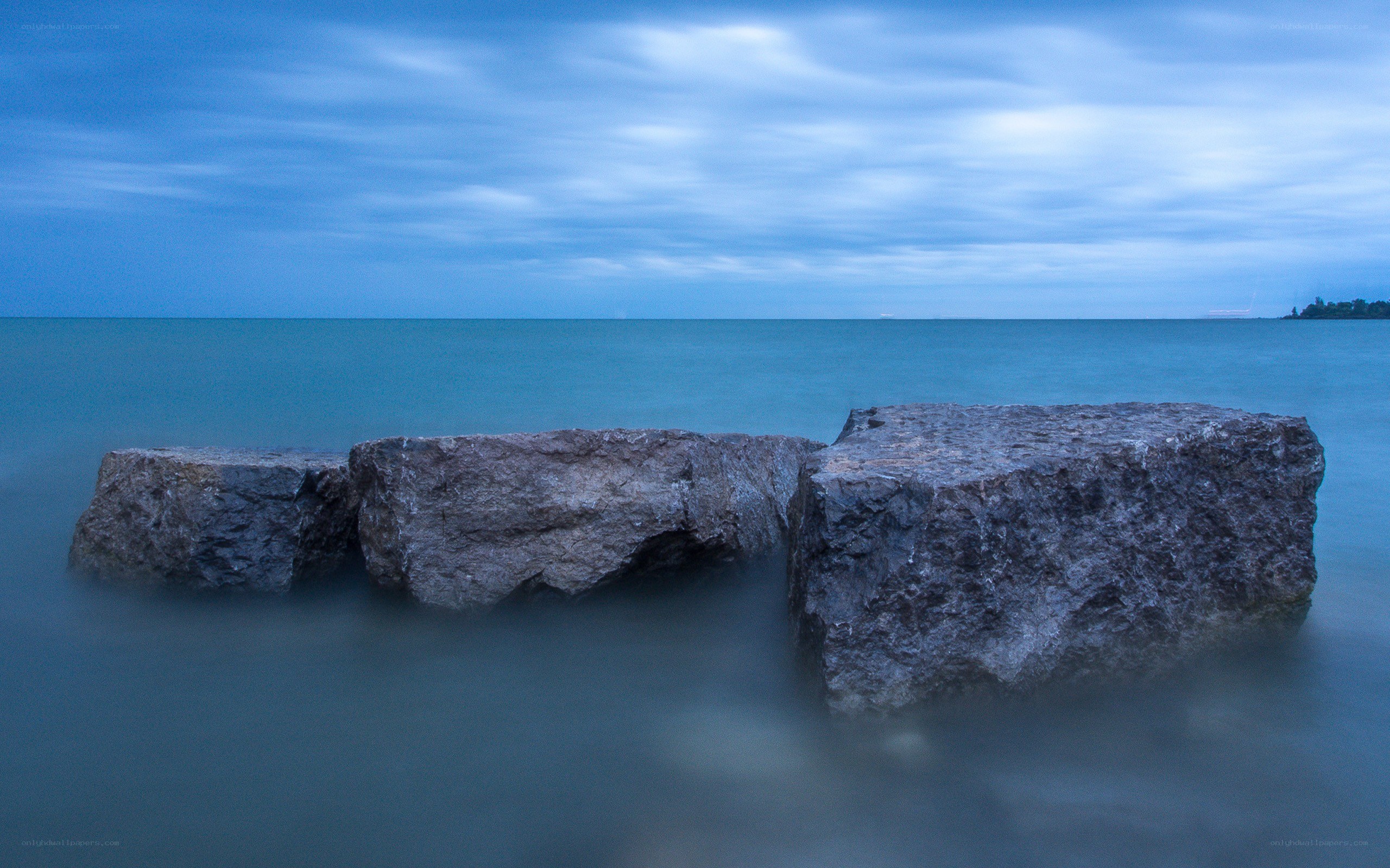 rocks in calm water