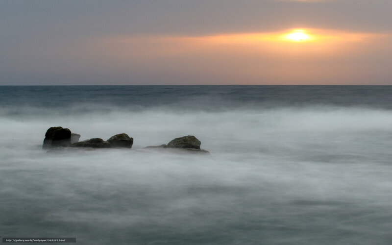 Rocks in Ocean Waves — Gray