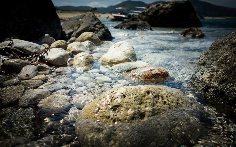 rocks in shallow water