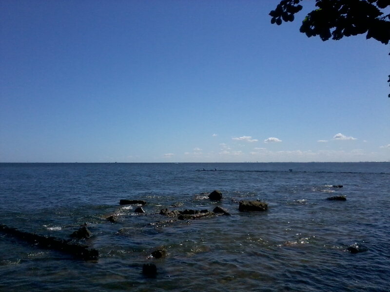 Rocks in Shallow Water — Blue, Calm