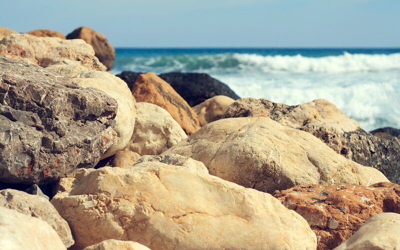Rocks on a Beach — Beige, Calm, Afternoon