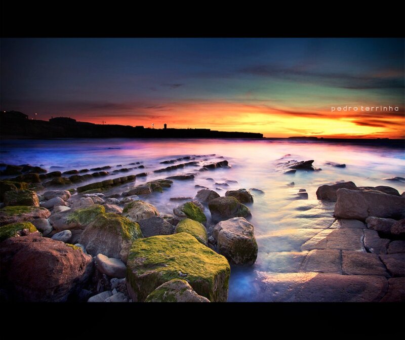 Rocks on a Beach — Blue, Dramatic