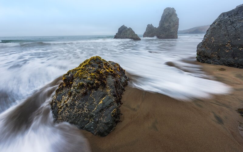 Rocks on a Beach — Gray, Calm