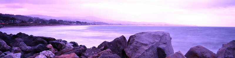 Rocks on a Beach — Purple
