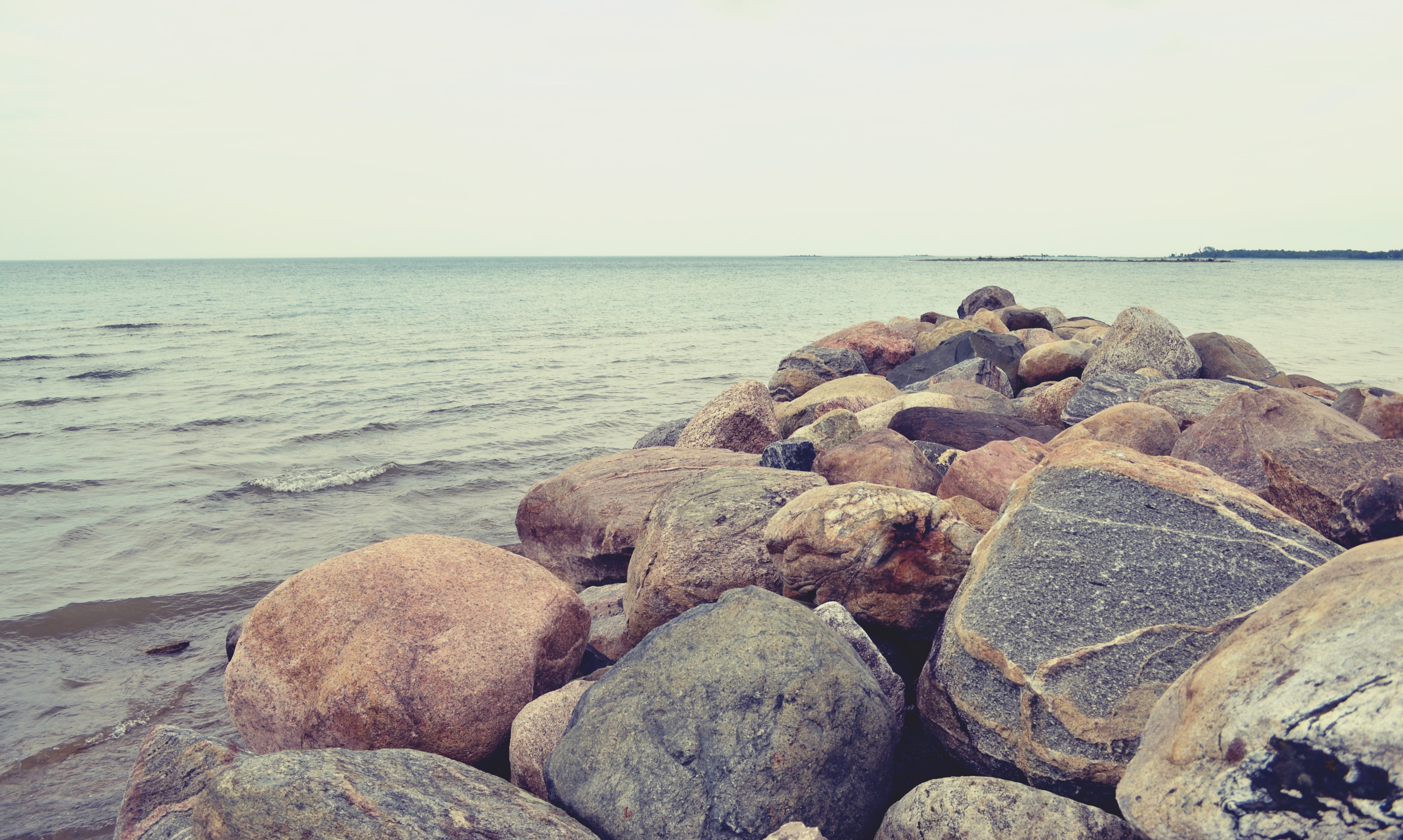 Rocks on a calm shoreline