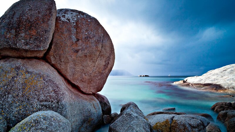 Rocks on a coastal shore