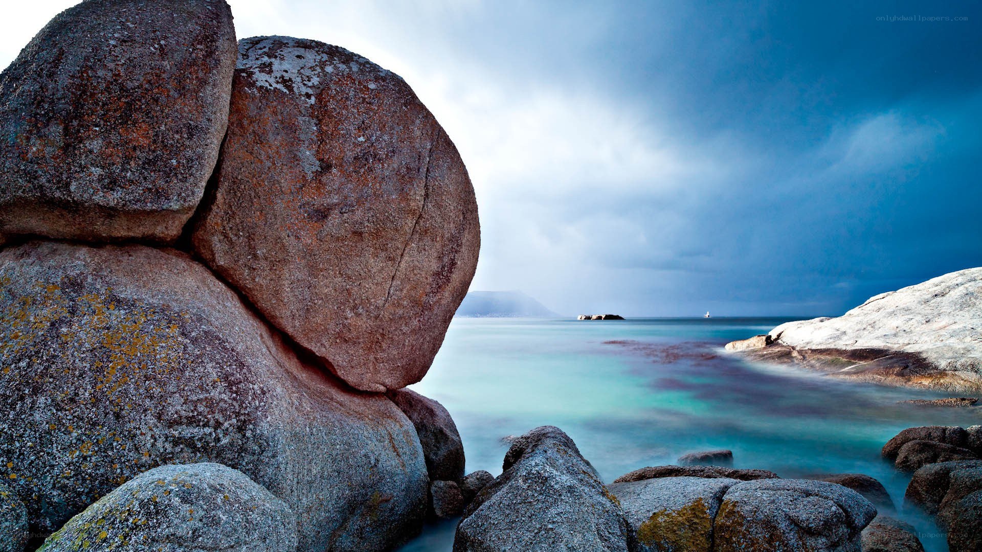 Rocks on a coastal shore