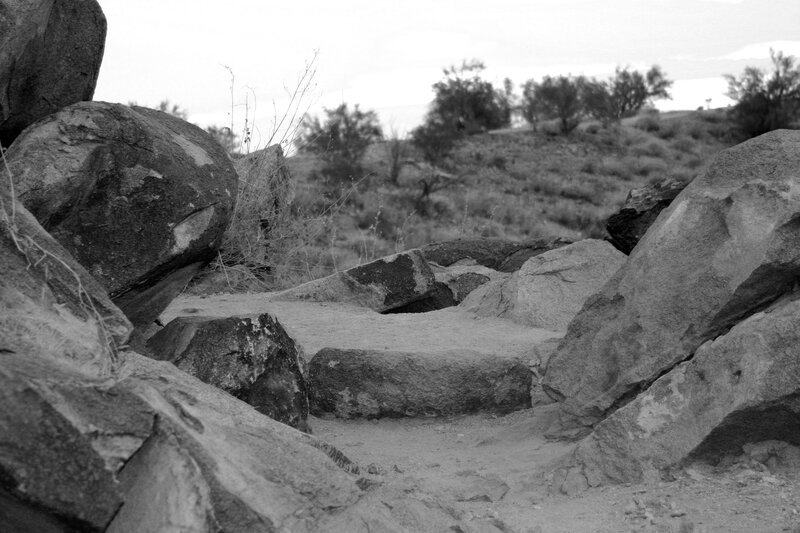 Rocks on a desert trail