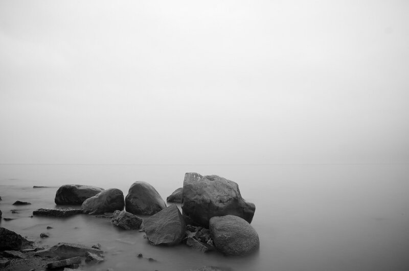 Rocks on a Foggy Shore