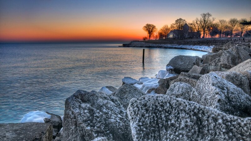 Rocks on a Lake Shore