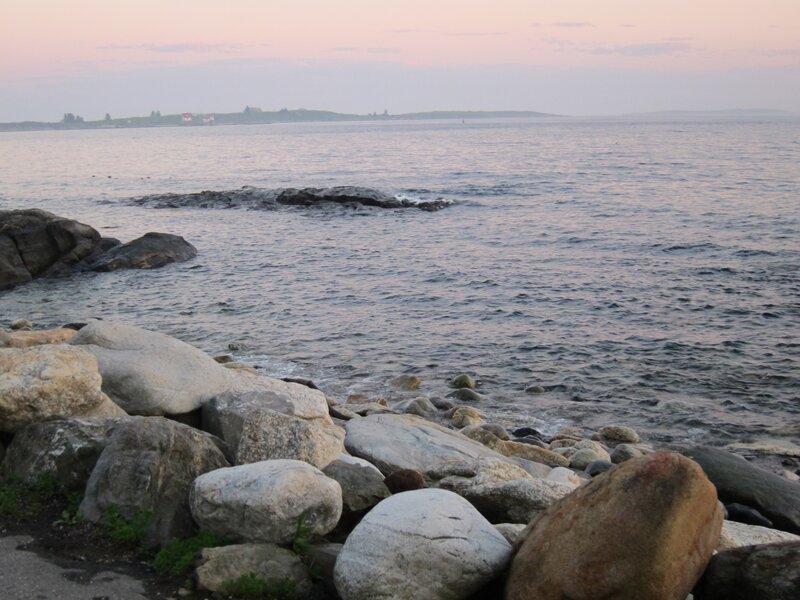 Rocks on a Shoreline — Gray, Serene