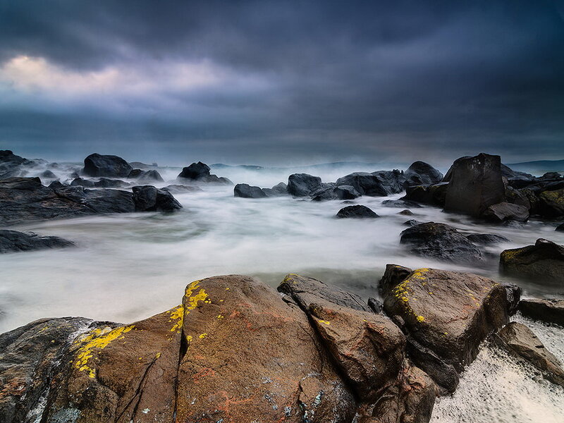Rocks on a Stormy Shore