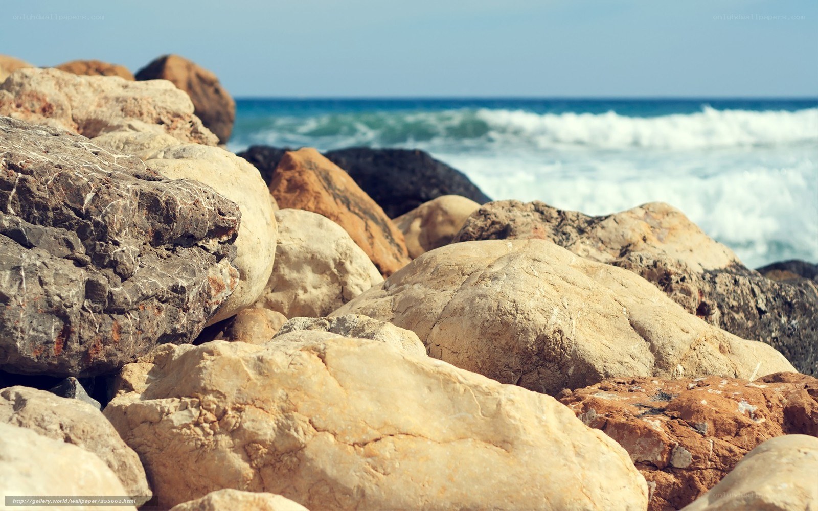 Rocks on a sunny beach