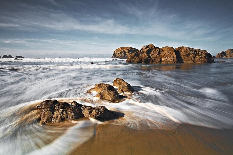 Rocks on Beach at Ocean
