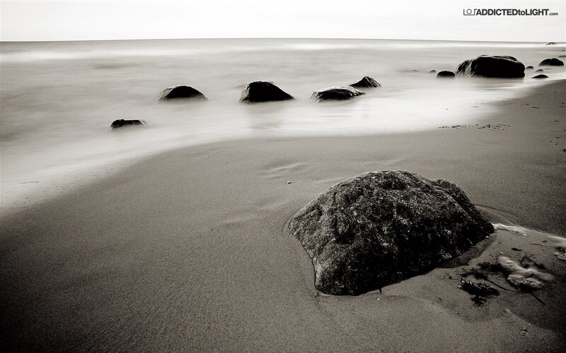 Rocks on Beach — Black
