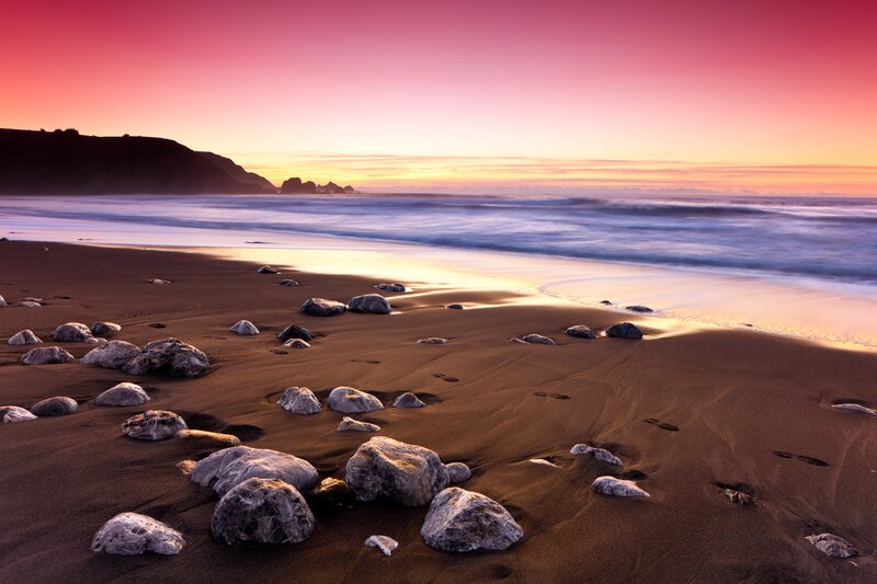 Rocks on Sandy Beach — Pink