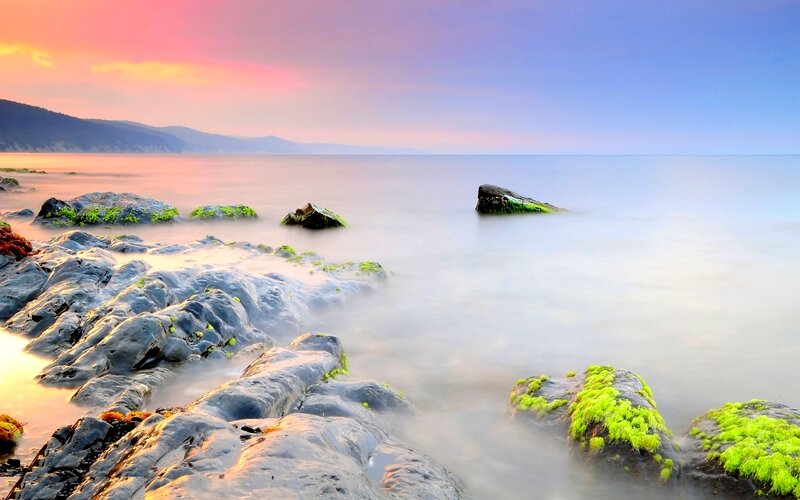 Rocks on Seashore — Pink