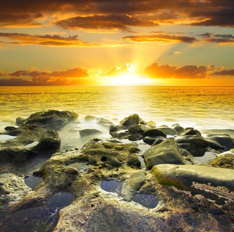 Rocks on Seashore — Yellow
