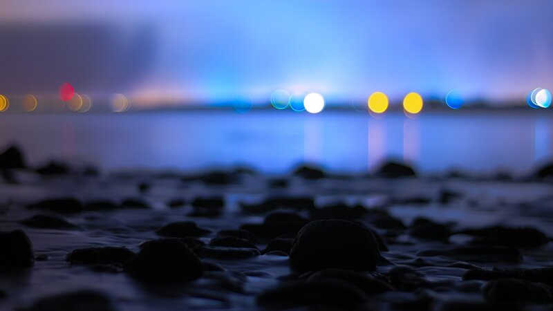 Rocks on Wet Shore