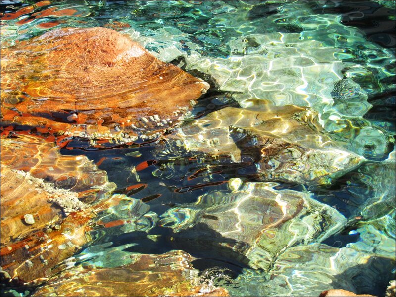 Rocks under Clear Water