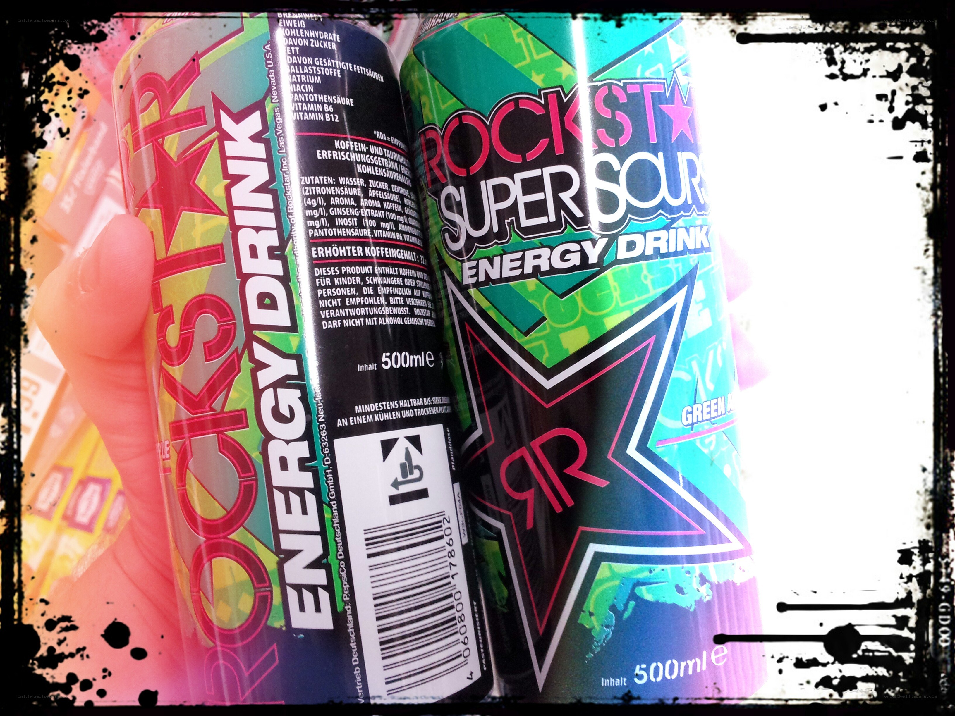 Rockstar energy drink cans