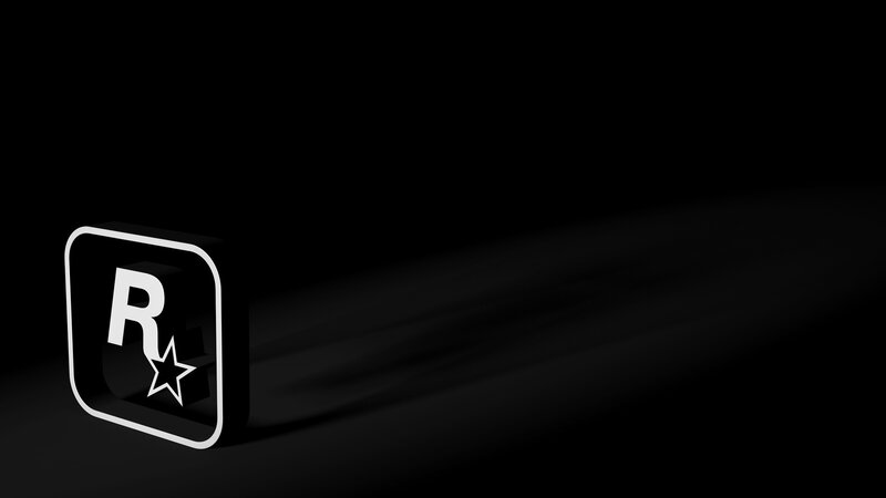 Rockstar Games Logo — Black, Dramatic, 3d Render