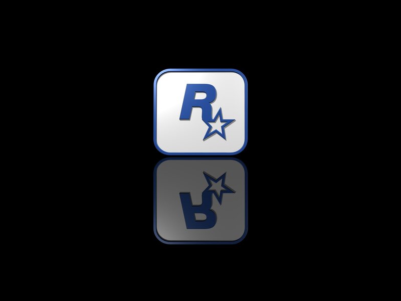 Rockstar Games Logo — Black, Minimalist