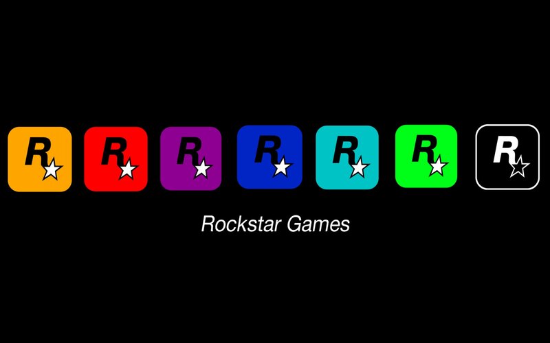 Rockstar Games Logo — Black, Minimalist, Vector Art, Text