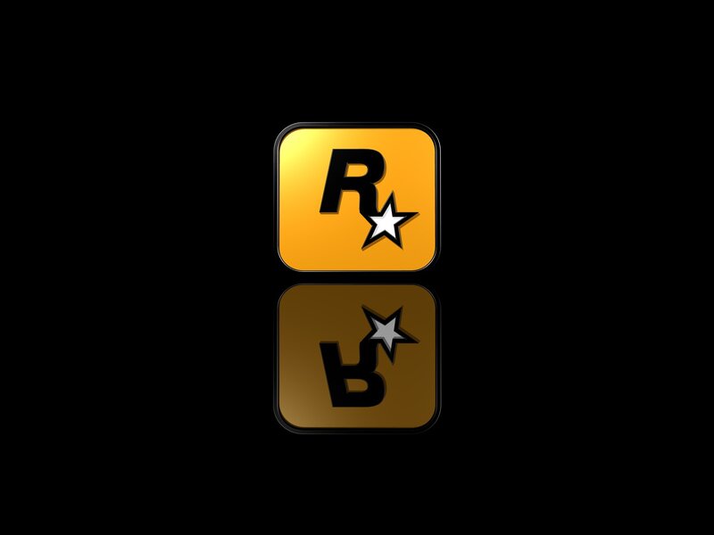 Rockstar Games Logo — Black, Minimalist, Vector Art