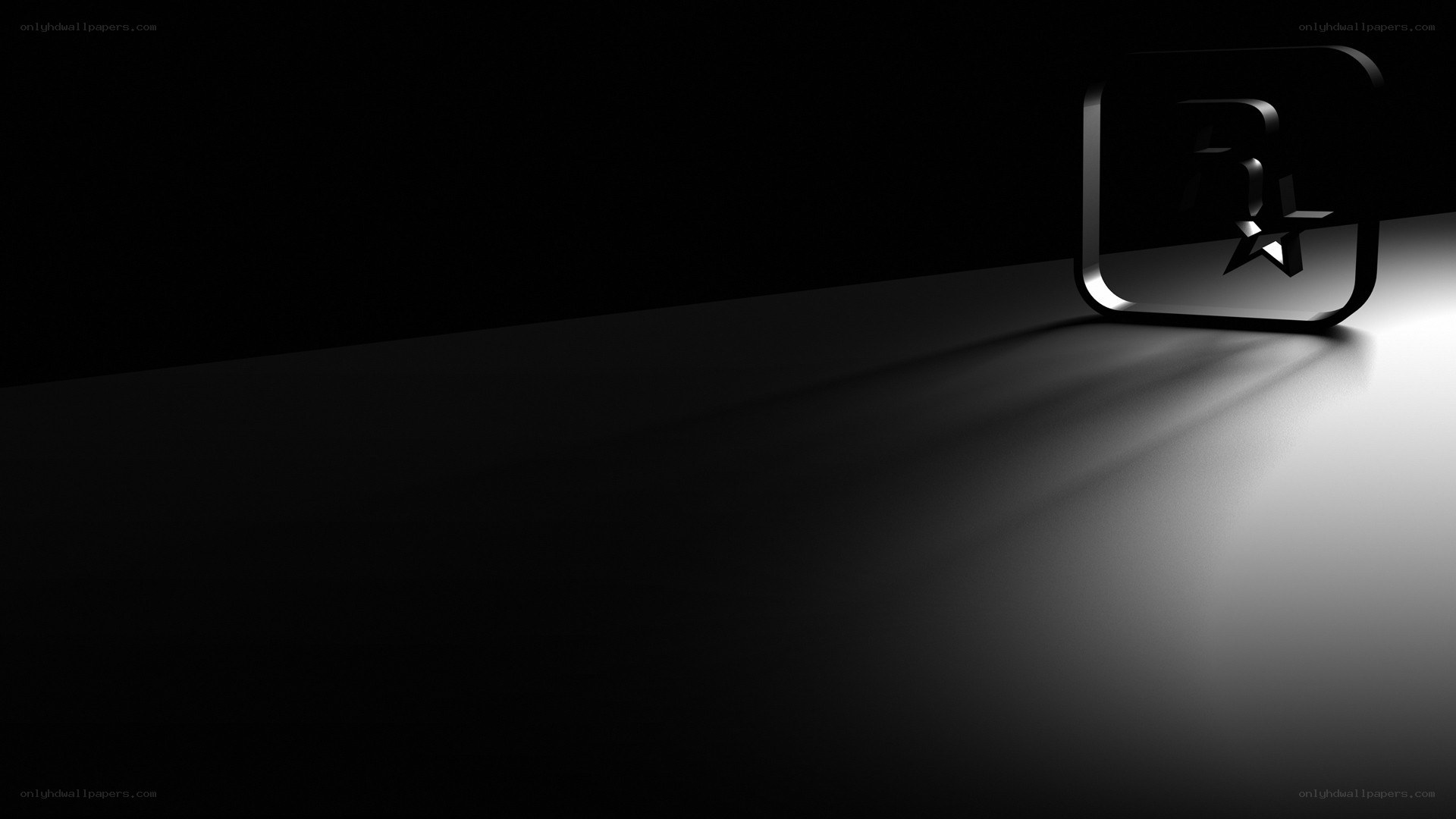 Rockstar Games logo in spotlight