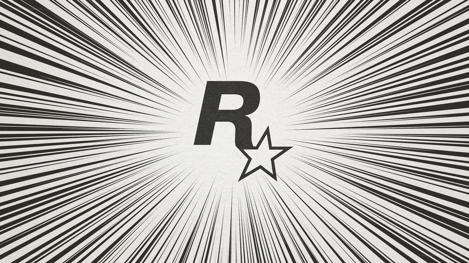 Rockstar Games logo on comic background