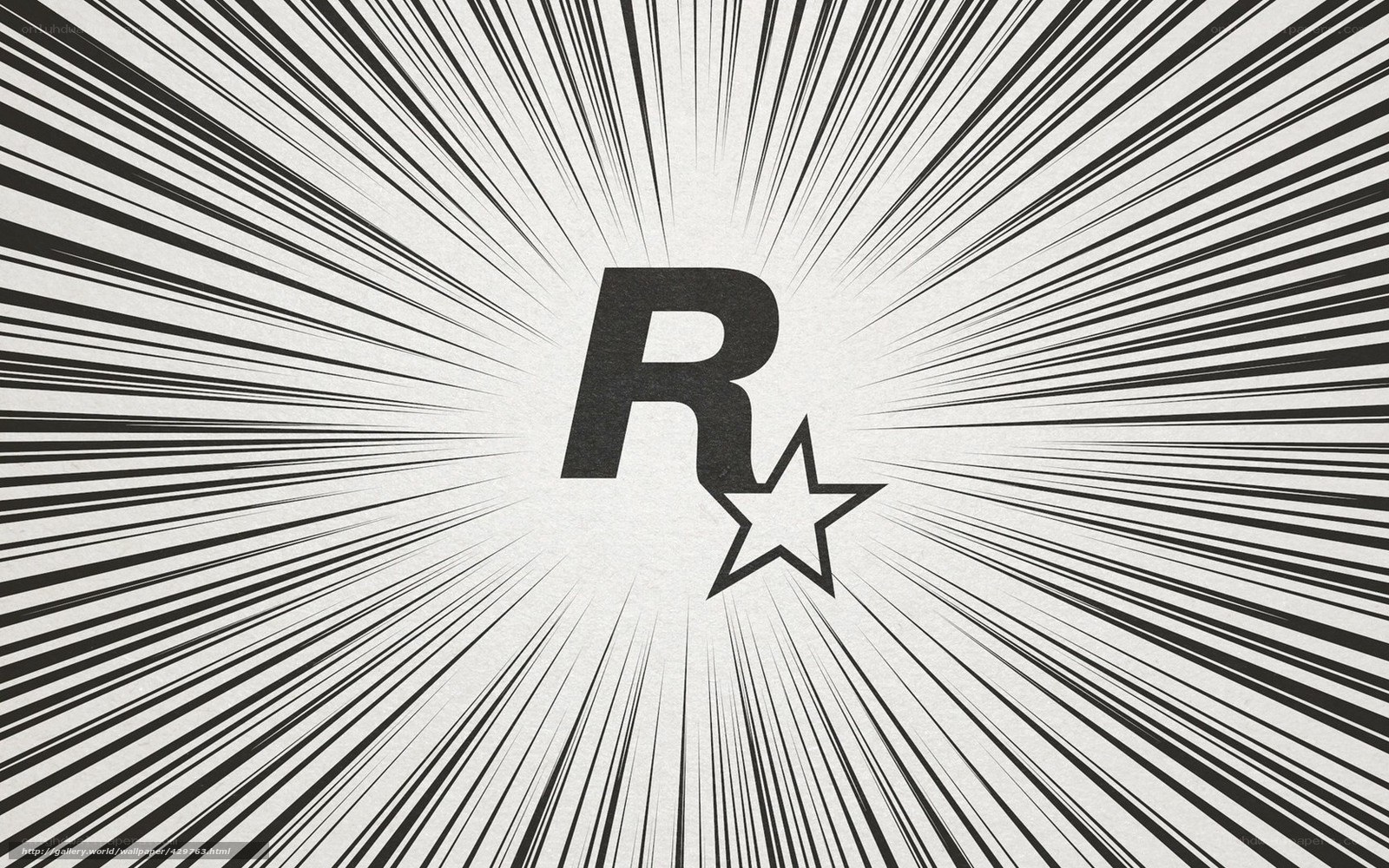 Rockstar Games logo on comic background