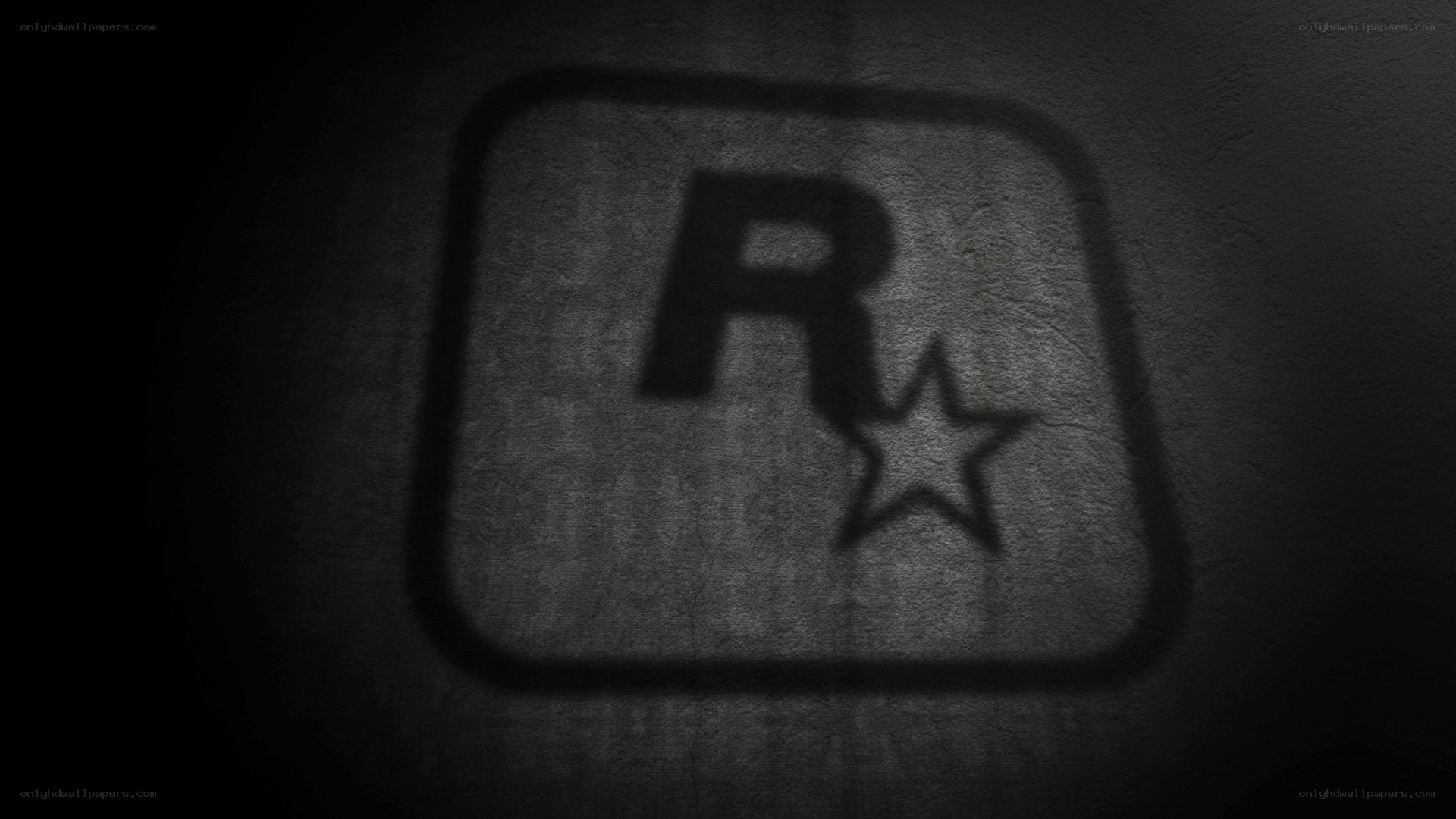 Rockstar Games logo on wall