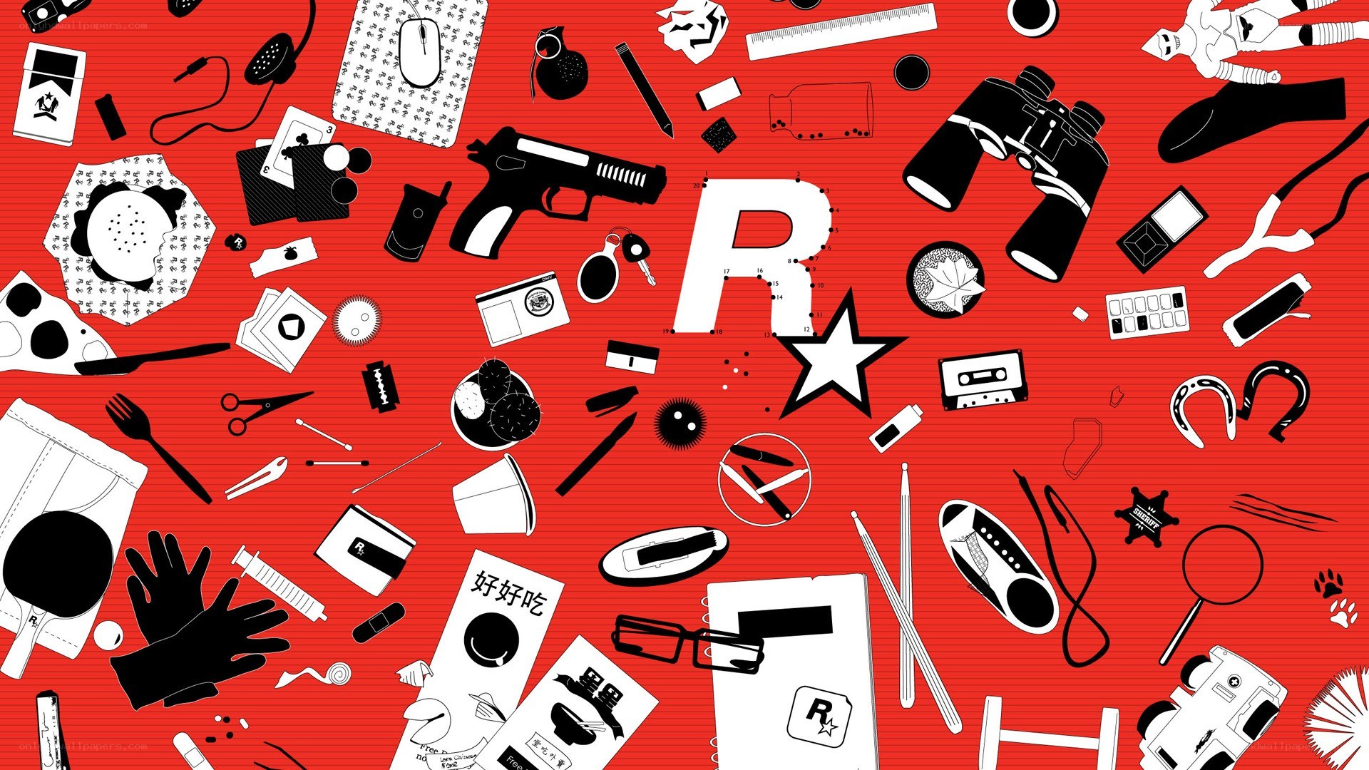 Rockstar Games logo with icons