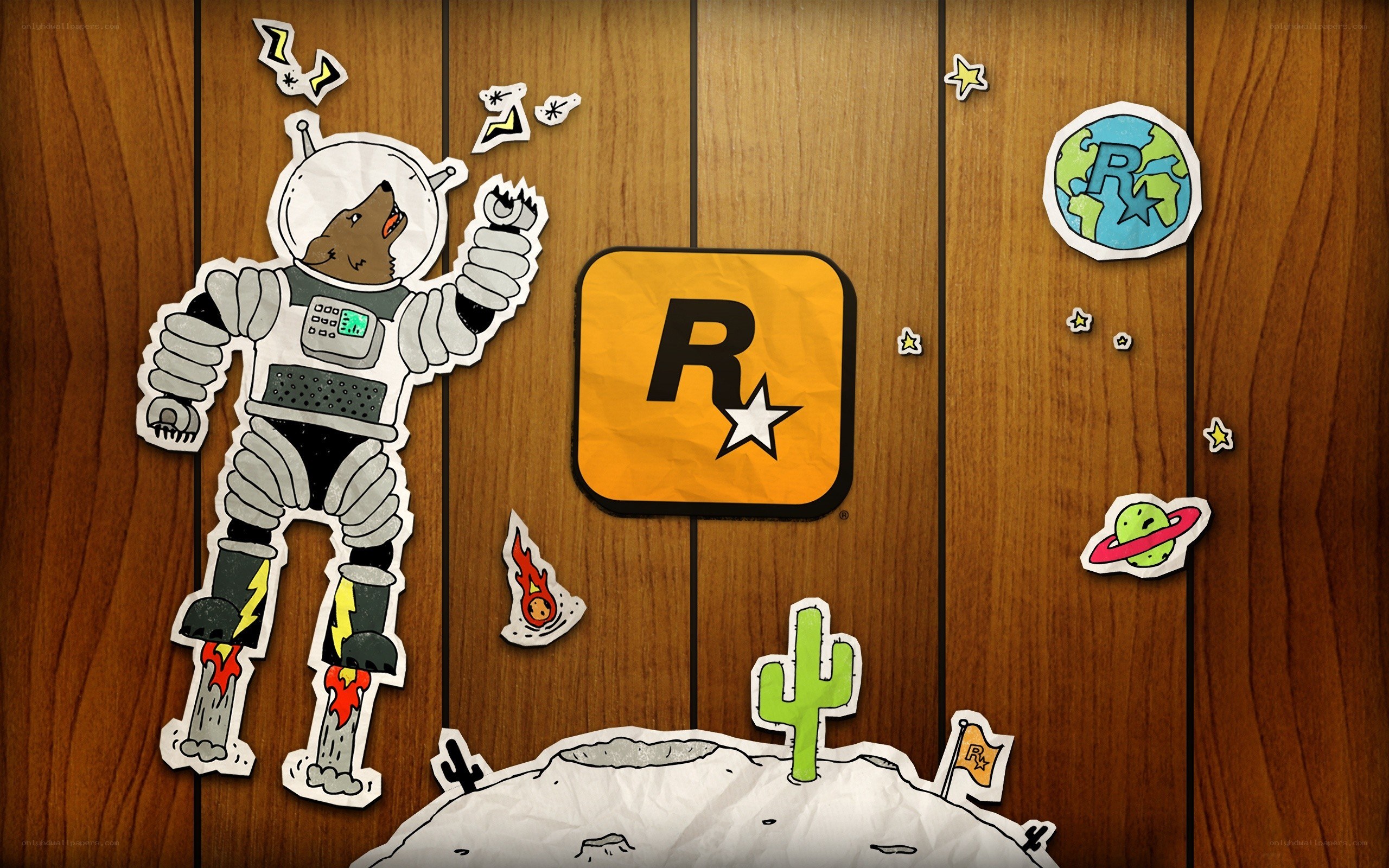 Rockstar Games logo with stickers